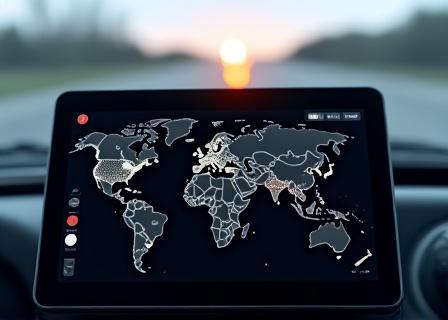 Fleet management interface showing real-time GPS tracking