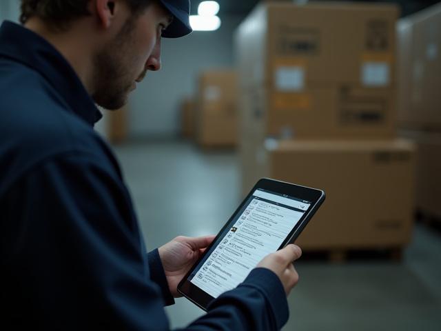 Logistics Professional Reviewing Chain of Custody Paperwork