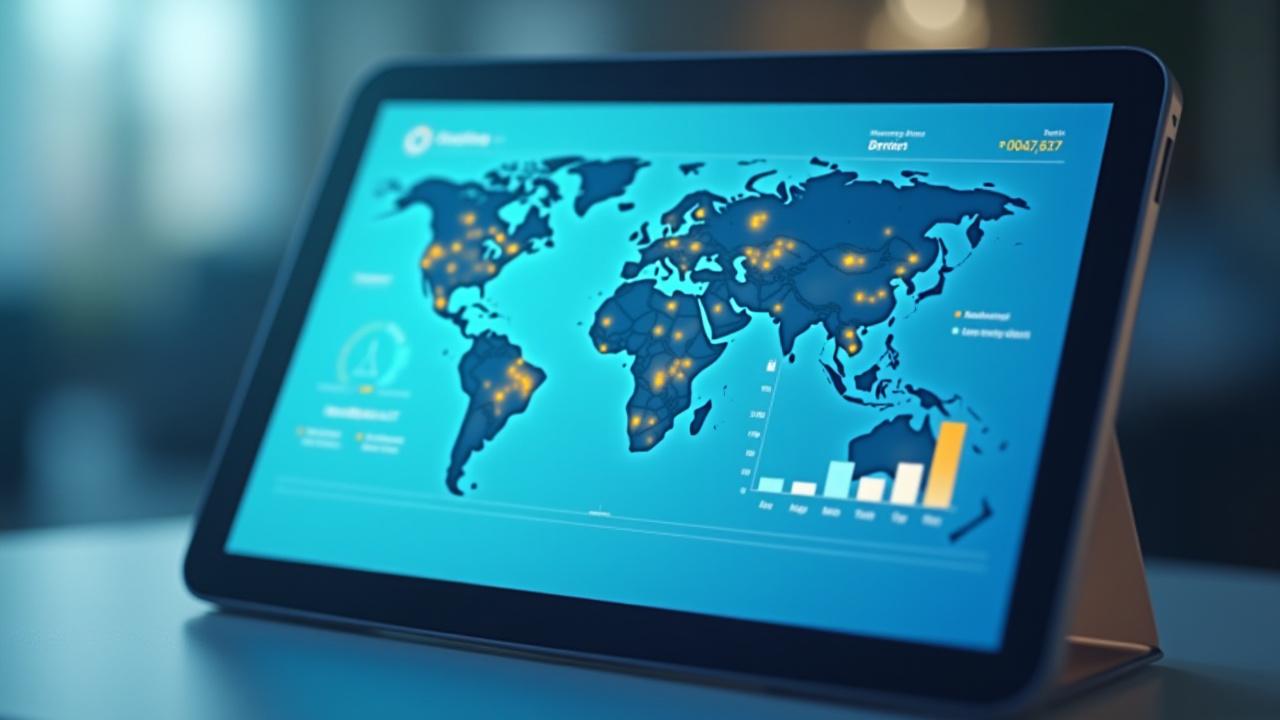 Dashboard showcasing real-time GPS and temperature monitoring metrics